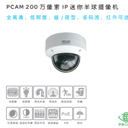 PMD20DNF 派爾高200 萬像素，全高清，晝 / 夜型，IP 迷你半球攝像機